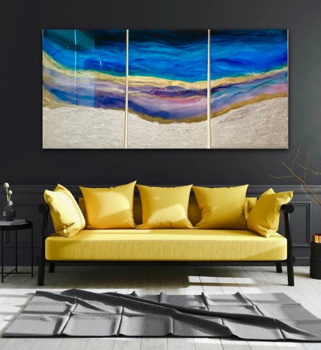 SZOK Art original painting in luxury interior