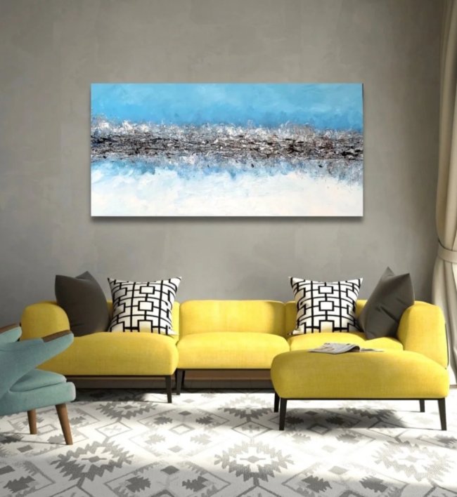 SZOK Art placed in luxury interior, Still Between Forces