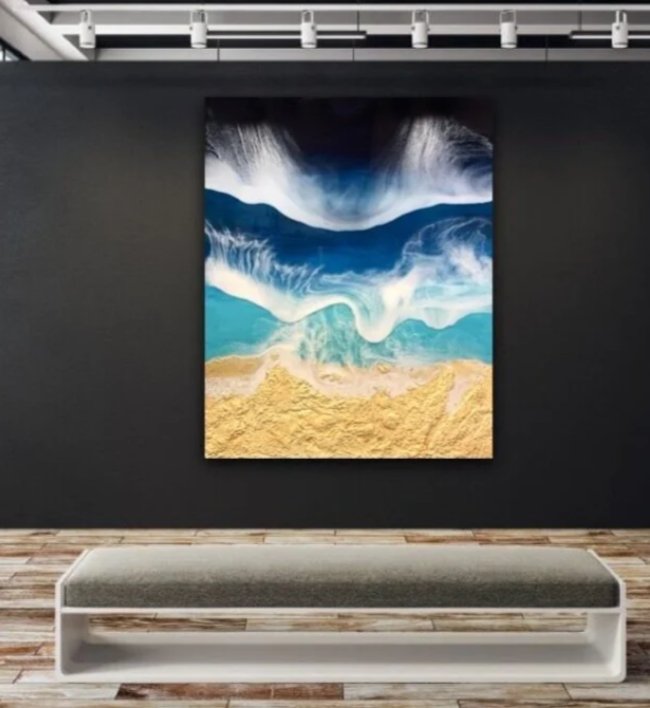 SZOK Art placed in luxury interior, The Moment of Collapse