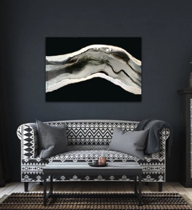 SZOK Art placed in luxury interior, Carved by Time