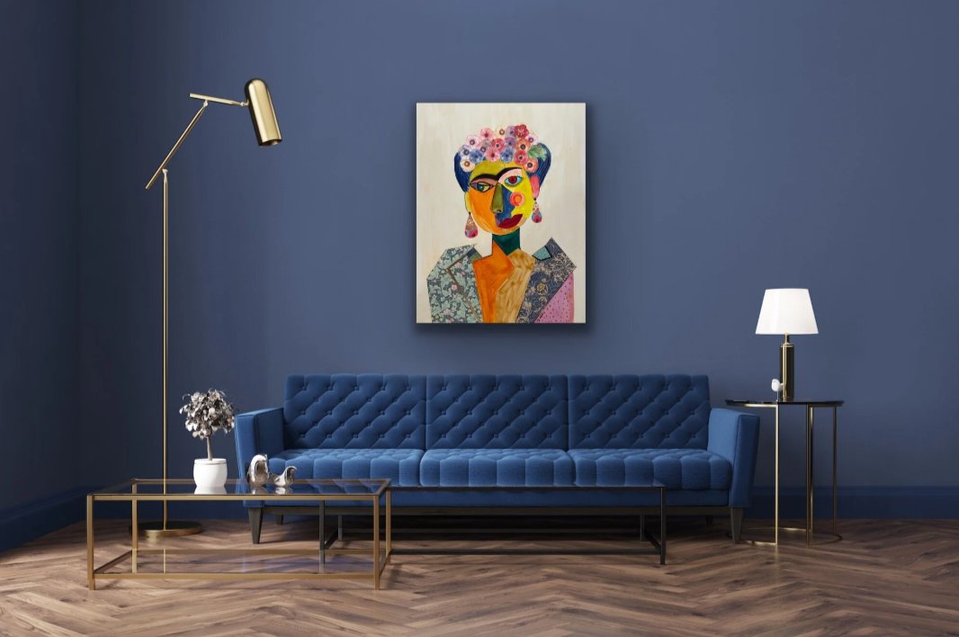 SZOK Art placed in luxury interior, Fridacasso