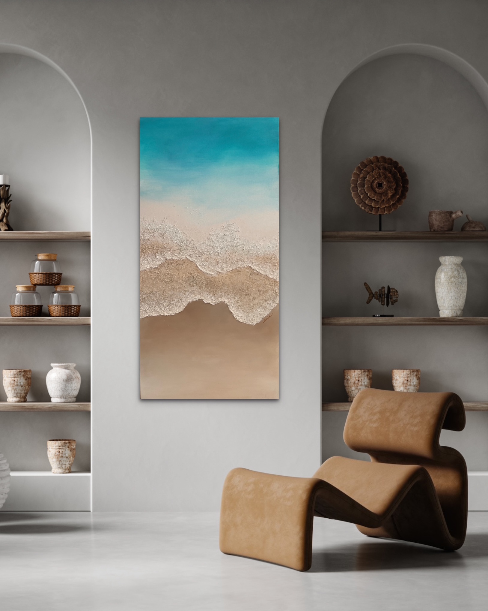 SZOK Art placed in luxury interior, The Edge of Calm